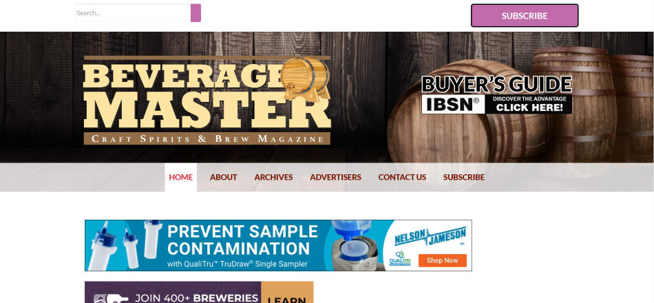 Beverage Master website screenshot